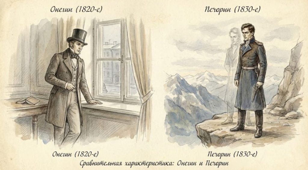 Печорин и Онегин